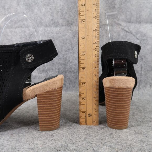Giani Bernini Shoe Women 6 Bootie Fashion Ankle Strap open Toe Chunky Heel Black - Picture 6 of 13